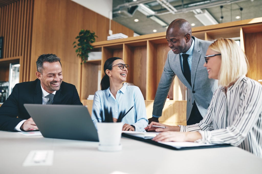 Professional accounting team in discussion
